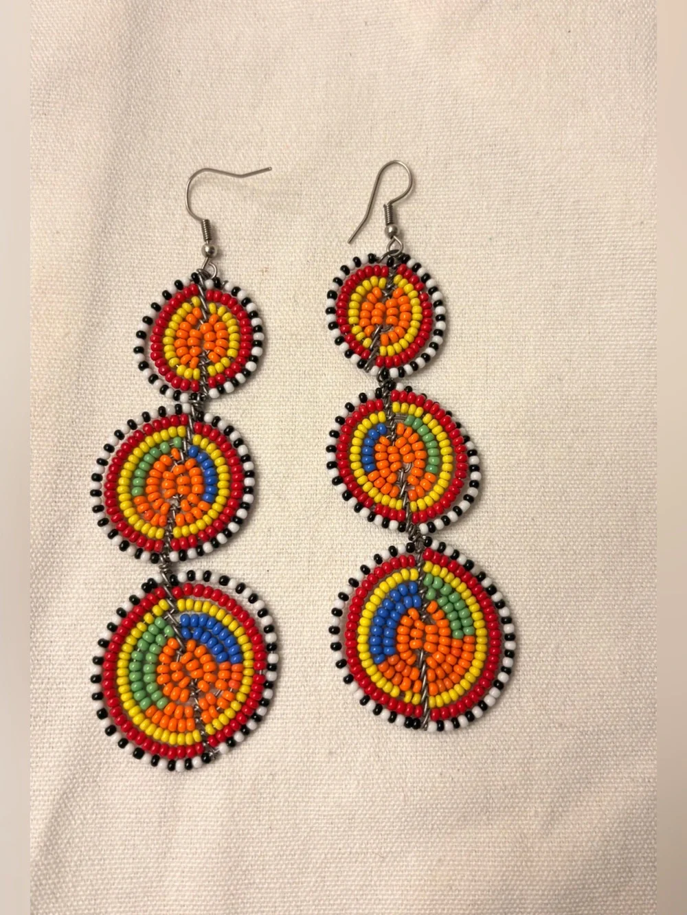 African Maasai Beaded Earrings